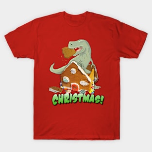 Christmas T-Rex Attack! T-Shirt